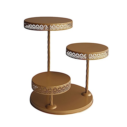 Tier metal gold cupcake - 3-tier,