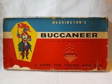 Waddingtons Buccaneer Board Game 1967 Complete Red Blue Box Large Board  60s   1
