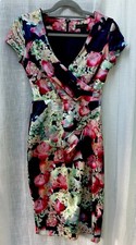 Floral Print Women’s Dress Below Knee, Debut Brand, Size 8, Excellent Condition