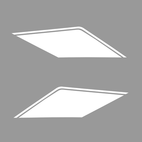 Pyramid moto decals rear side - decals,