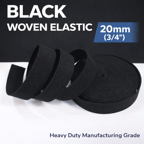 Black woven elastic - elastic, band