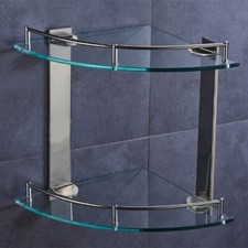 Clear Glass Corner Shelf 2