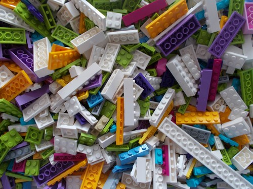 100g lego bricks - bricks, standard