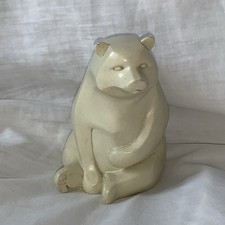 Artforum Sitting Bear Resin Cream Coloured Heavy 3 1/2 Inch Figurine