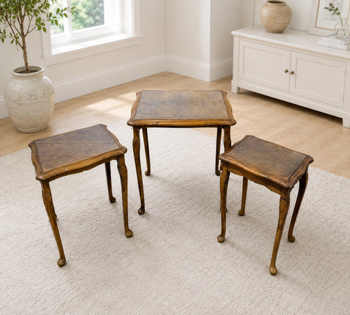 Nest walnut side tables - of, 3