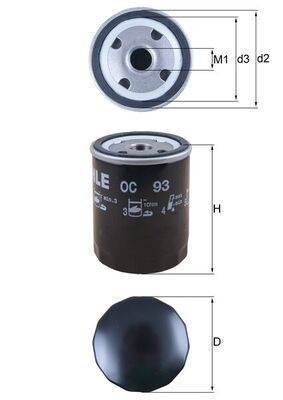 Oil filter mahle for - mahle,