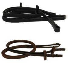 Horseware Rambo Micklem Competition/Deluxe/Diamante Reins Black/Brown Silver