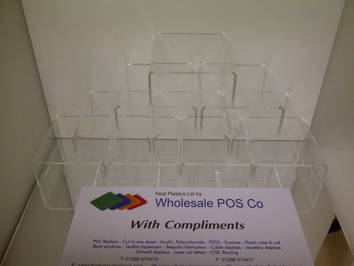Clear acrylic perspex - clear, stands