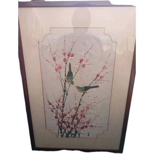 Vintage chinese silk painting - silk,