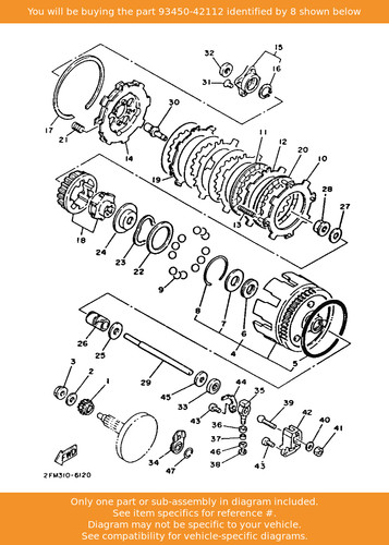Yamaha circlip 93450 42112 - yamaha, circlip,