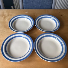 T G Green Cornishware 4x Soup Bowls 22cm *1*