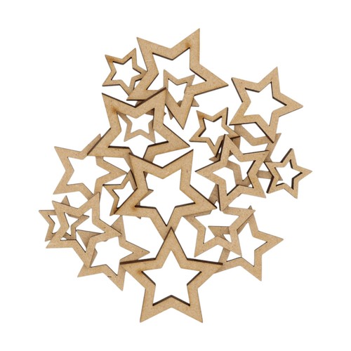 Wooden hollow star - hollow, mdf