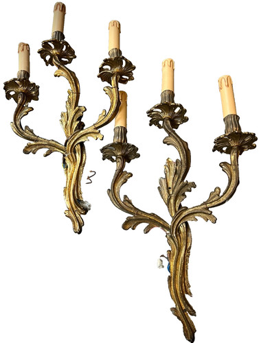 Vintage french candle sconces - candle,