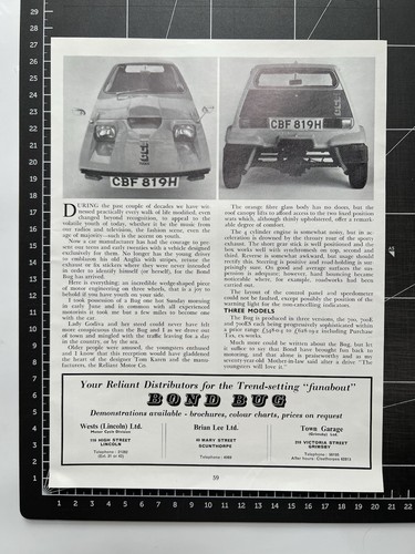 Bond bug reliant - bond,