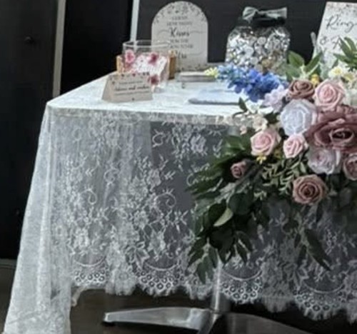 Count white lace tablecloth - 7,