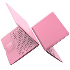 Windows 11 Laptop 10in Quad Core Notebook 8GB+128GB With Bluetooth WiFi Pink