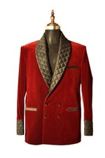 Men Maroon Smoking Jackets