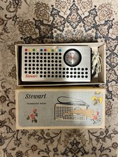 Vintage 60s/70s Stewart Transistor Radio With Box And Earphone