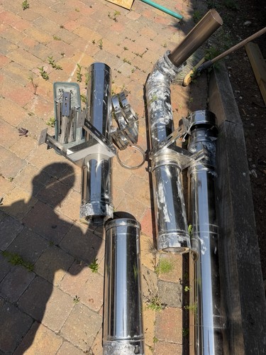 Stainless steel twin wall flue - stainless,