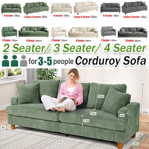 Seater corduroy sofa - corduroy,