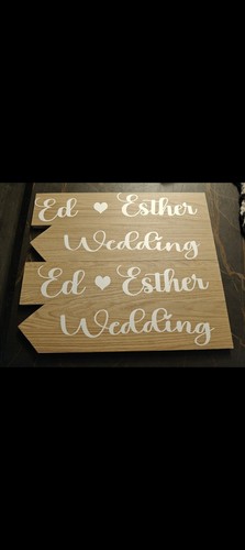 Wooden arrow wedding - wooden, signs