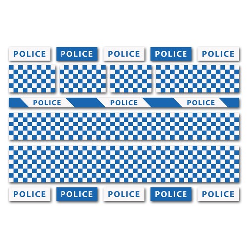 Sticker sheet police vinyl - a5,