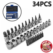 34 Pcs Drive Male Female Torx