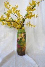 Antique Green Purple Iris Art