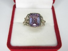 Women's 925 sterling silver ring, alexandrite, 5,23 gr, size 7,5.