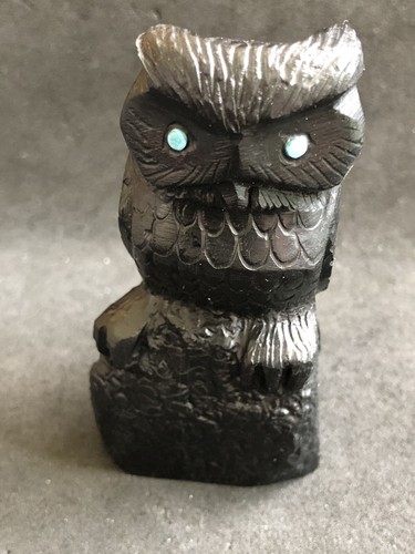 Zuni black owl - black, by