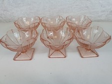 1930's 6  Stolzle Pink