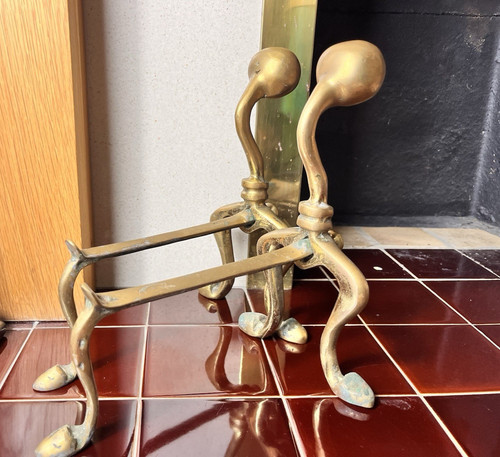 Vintage brass cannonball - vintage,
