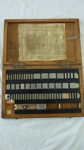 Slip gauge set wooden - set, in