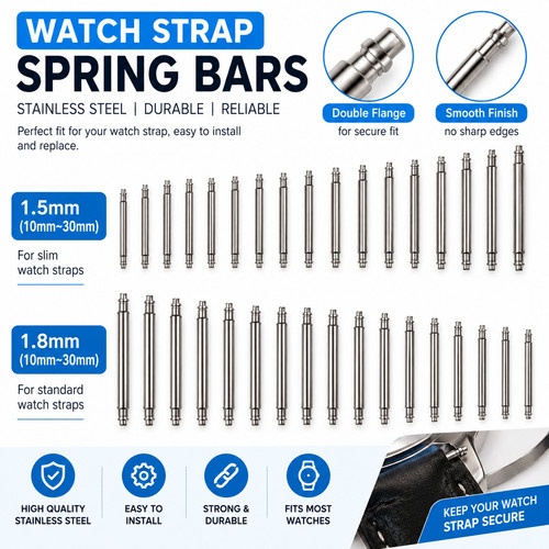 10x spring bars pins watch - spring,