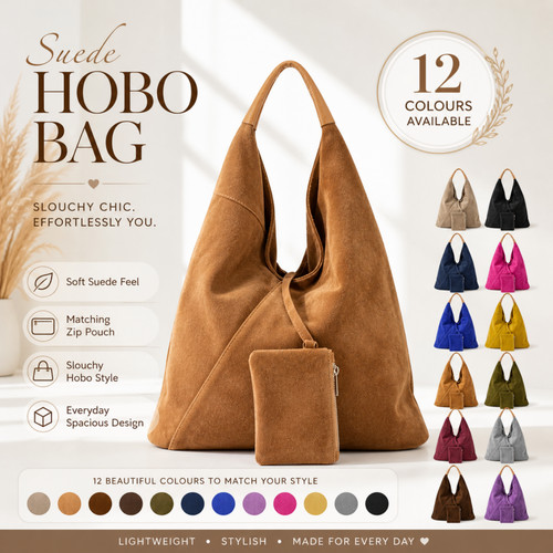 Real suede shoulder - suede, womens
