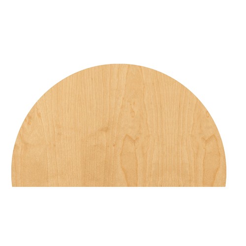 Half circle wood cutout for - half,