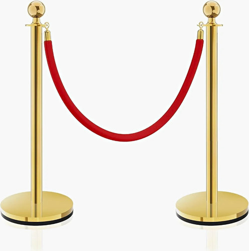 Gold queue barrier - queue, stanchion