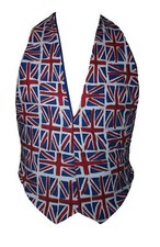 Adults Union Jack Flag Waistcoat United Kingdom Great Britain VE Day Fancy Dress