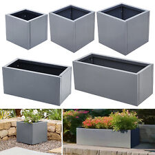 Galvanised Metal Trough Outdoor Planter Garden Plant Pot Flower Bed Rectangle