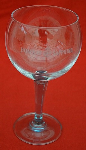Bombay sapphire stemmed glass - sapphire,