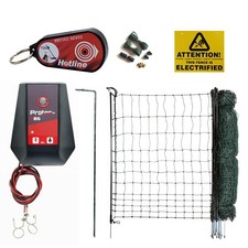 ELECTRIC POULTRY NETTING 25M KIT Fencing Fence Chicken Net Mesh Green 110cm High