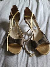 comme il faut Argentine Tango dance shoes 5 (38) Gold Black Spot Good Colour 