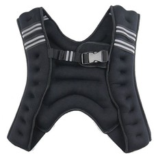 Weighted Running Vest Black 8kg With Reflective Stripes