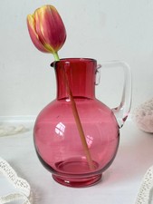Vintage Cranberry Glass Jug in