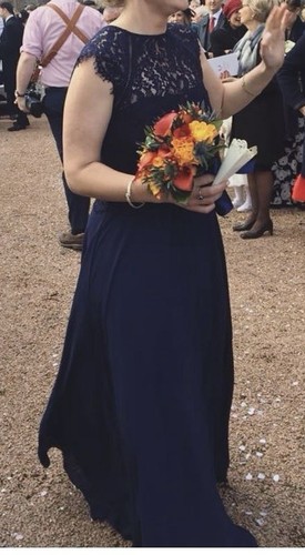 Navy blue bridesmaids dress - dress,