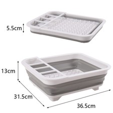 10L Collapsible Washing Up Bowl Dish Drainer Kitchen Camping Drain Board UK