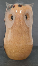Langham Glass Owl Handmade Signed by Paul Miller 4.25" High
