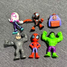 Lot 6pcs Marvel Spidey and His Amazing Friends Rhino Hulk Spider Man Iron Toy