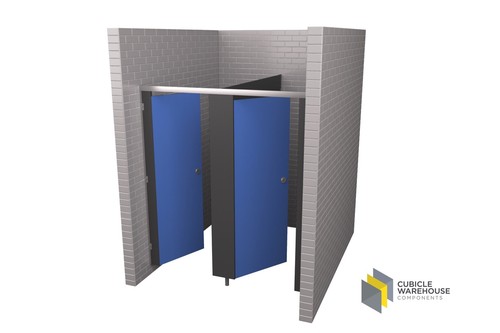Double enclosed toilet - double,