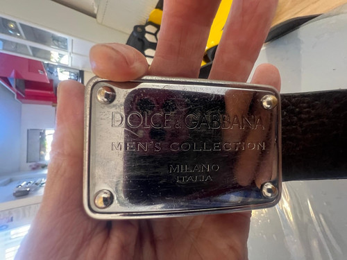 Dolce gabbana plaque buckle - &,